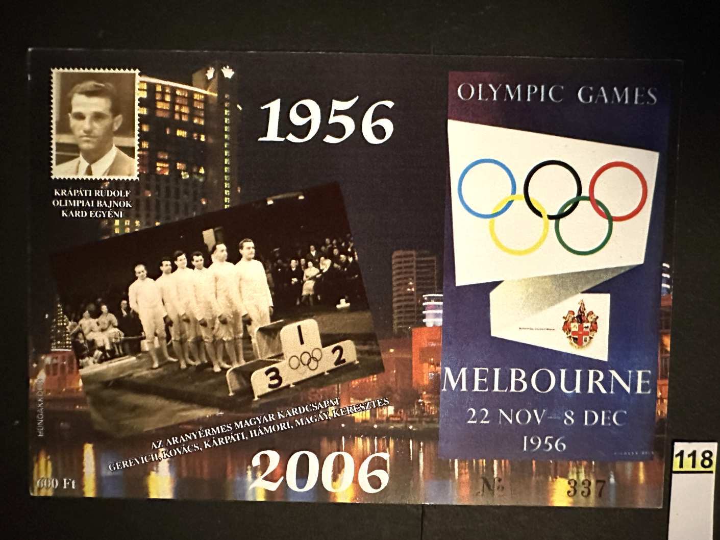 2006 MELBOURNE 1956 OLIMPIA POSTATISZTA  BÉLYEG SOR **