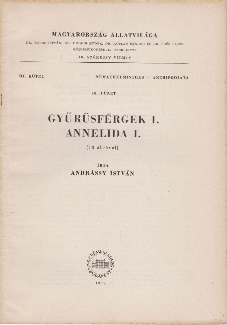 Gyűrűsférgek I. - Annelida I.