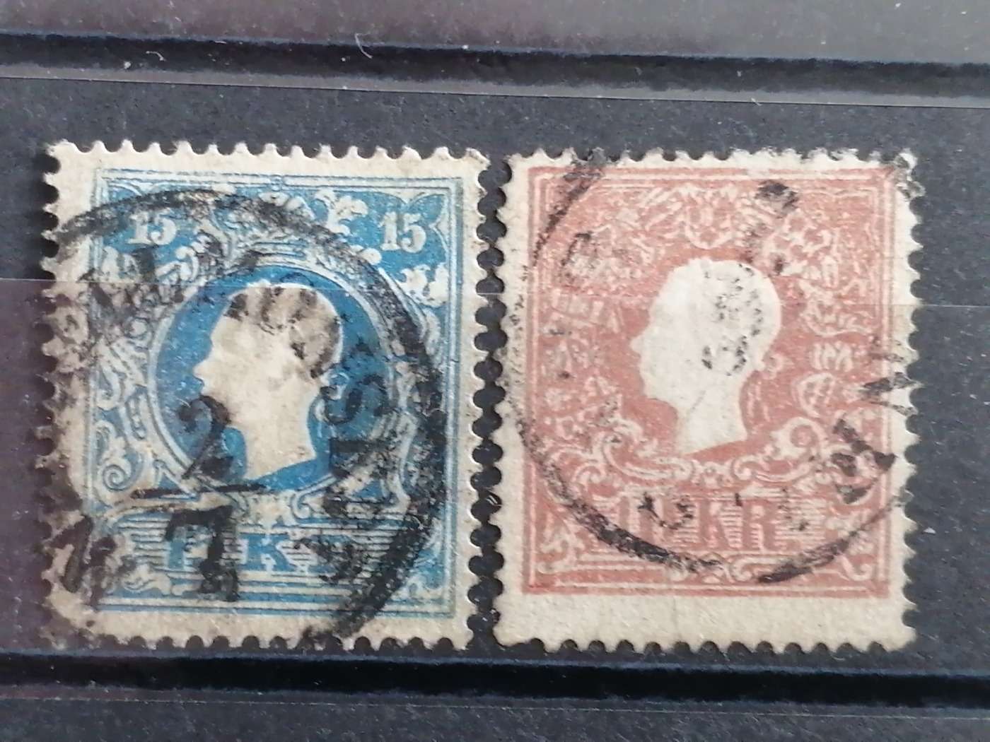 1858 OPM I. típusú bélyegek