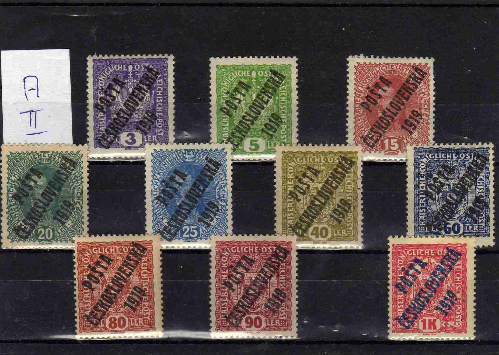 megszállás: 1919. POSTA CESKOSLOVENSKÁ
