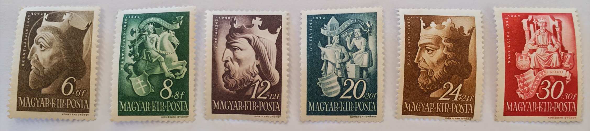 1942 Királyok Teljes Bélyegsor (**)