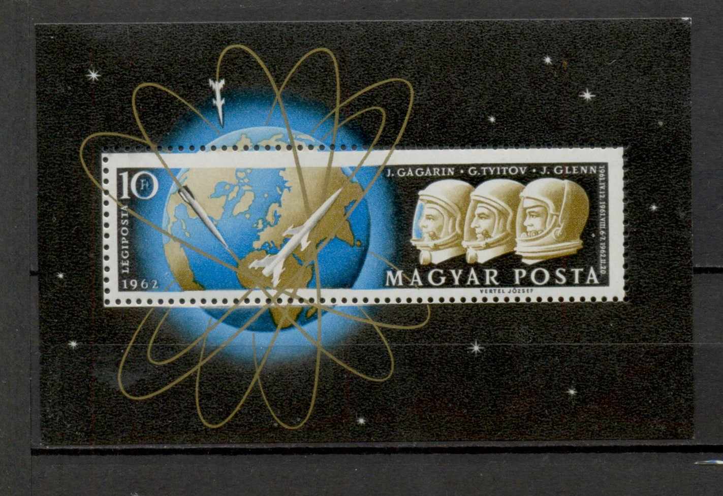 M306 - 1962 Magyar Űrhajós légiposta blokk
