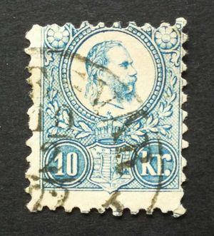 Magyarország 1871 Réznyomat 10 Kr (TEM)ESVÁR / m(AJÁNLOT)T C3.17 Gudlin 300 elfogazva beszakadásH