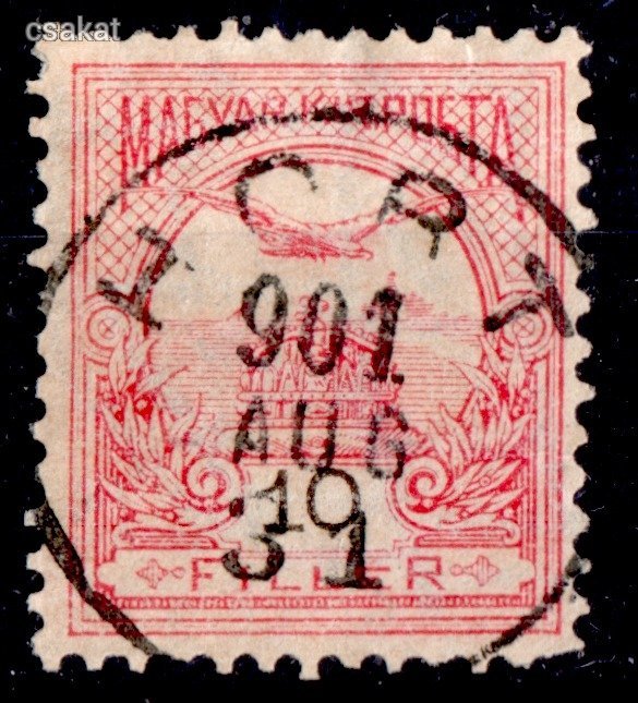 1900 turul HORT bélyegzés Burgenland Austria Gudlin E3.20 / 50p (c71)