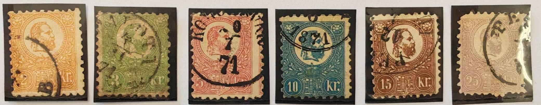 1871 Kőnyomat Teljes Bélyegsor Bélyegzett!!!