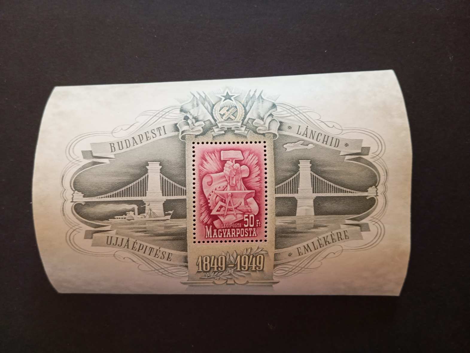Magyarország 1949 Lánchíd III. ** postatiszta kat. ár 140000 Ft L