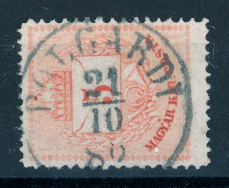 1874 krajcáros POLGÁRDI bélyegzés Fejér Gudlin E3.12 / 80 pont (e80)