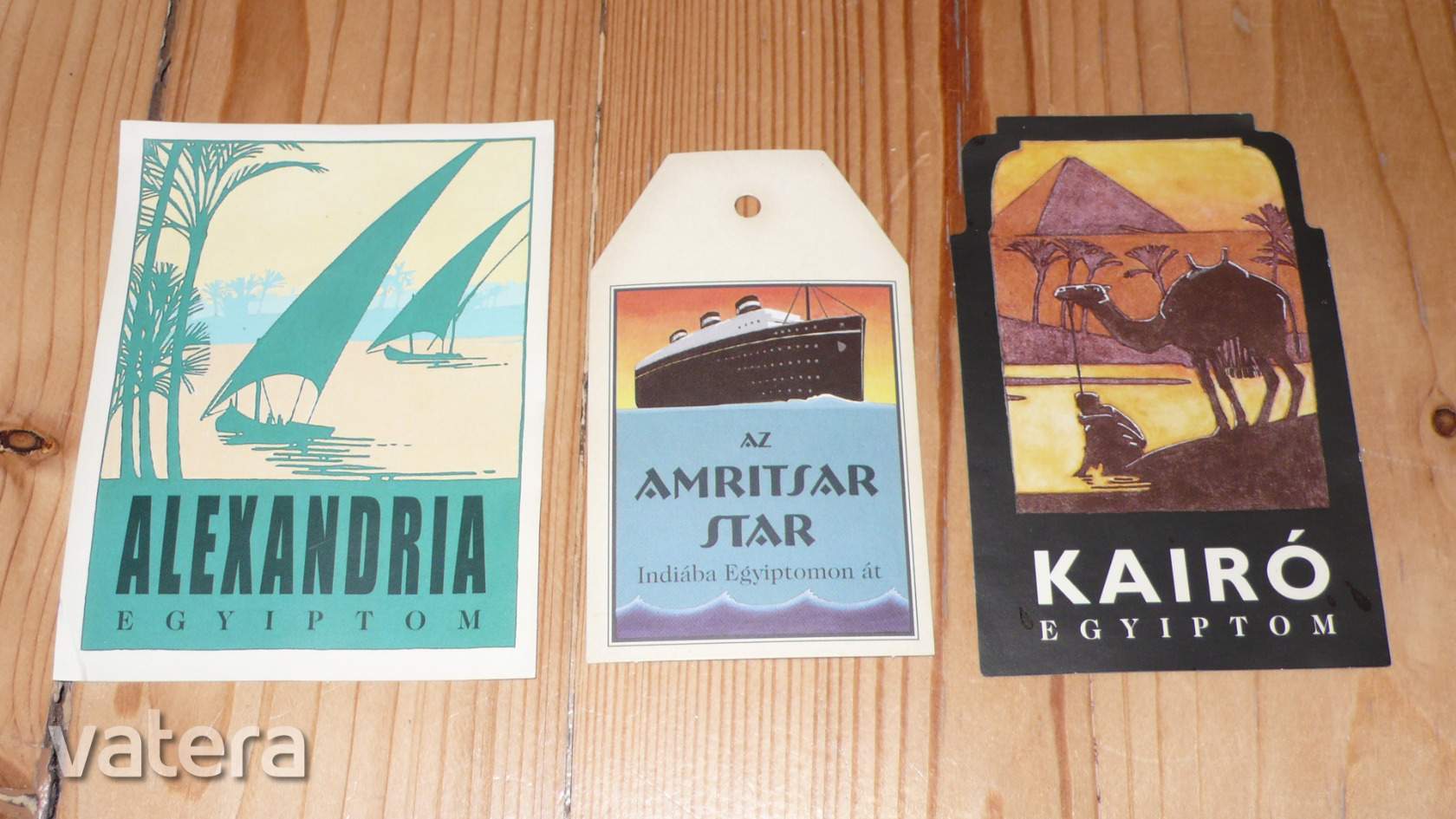 3 db bőröndcímke (?) - reprint (?)