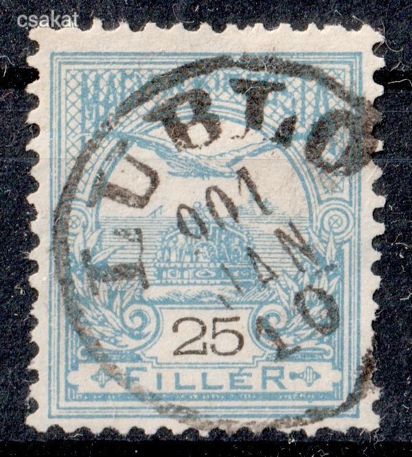 1900 turul ritka és szép LUBLÓ bélyegzés Felvidék Slovakia Gudlin E3.18 / 150p (d14)
