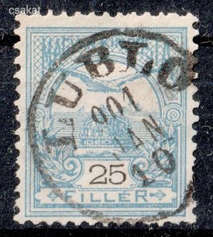 1900 turul ritka és szép LUBLÓ bélyegzés Felvidék Slovakia Gudlin E3.18 / 150p (d14)