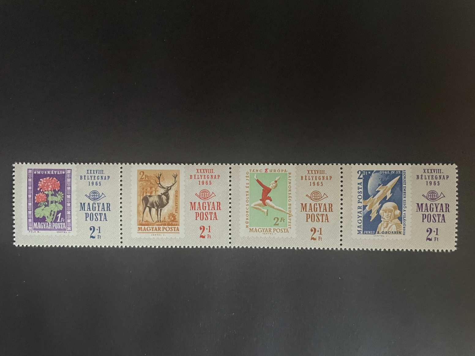 Magyarország bélyegnap virág állat sport űrkutatás 1965 falcos