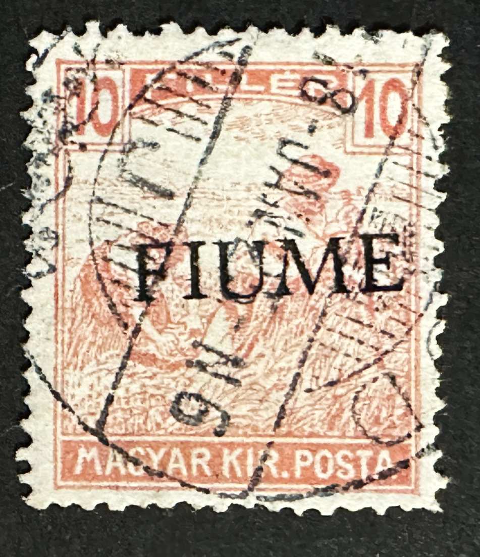 magyarország 1918 fiume olasz megszállás arató 10 fillér bélyeg