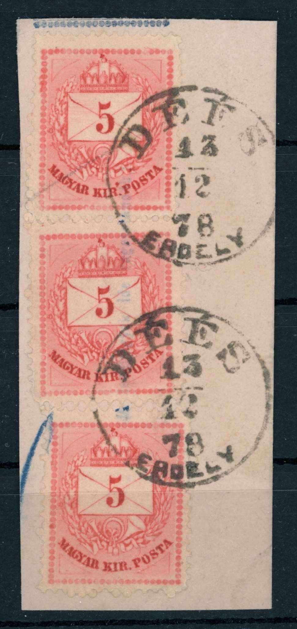 1874 krajcáros DÉÉS / ERDÉLY bélyegzés Szolnok-Doboka Romania / Gudlin 2*50 pont (e78)