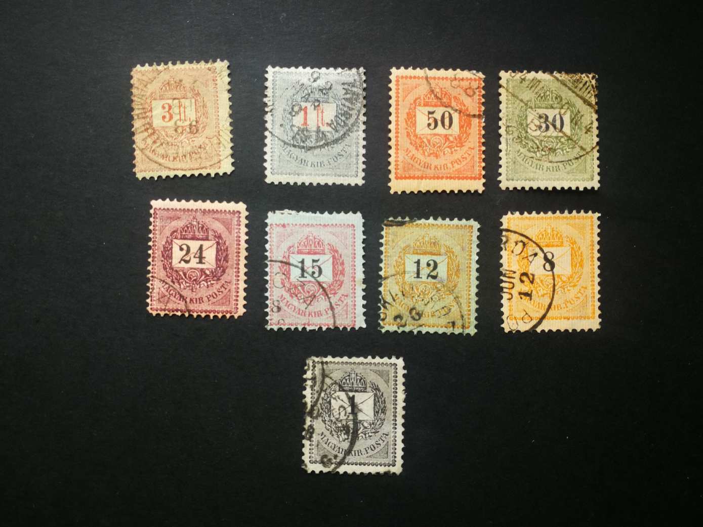 Magyarország 1888 Feketeszámú krajcáros teljes sor L