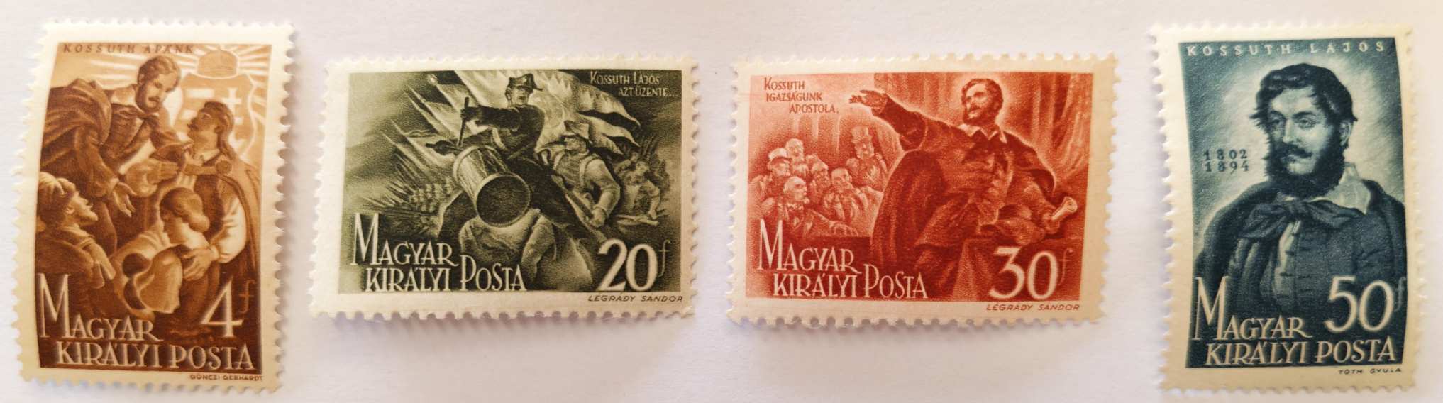 1944 Kossuth Lajos (I.) Teljes Bélyegsor (**)