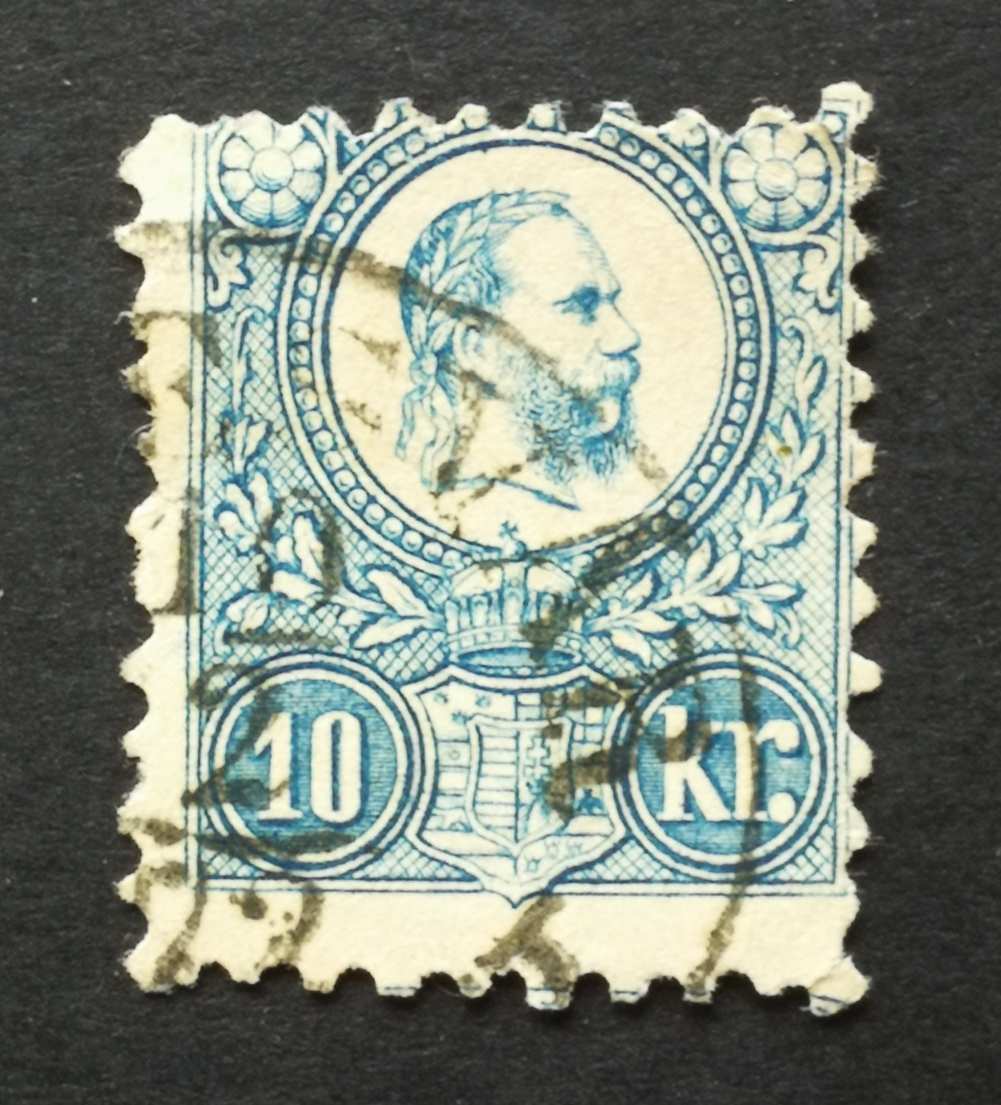 Magyarország 1871 Réznyomat 10 Kr (TEM)ESVÁR / m(AJÁNLOT)T C3.17 Gudlin 300 elfogazva  beszakadásH