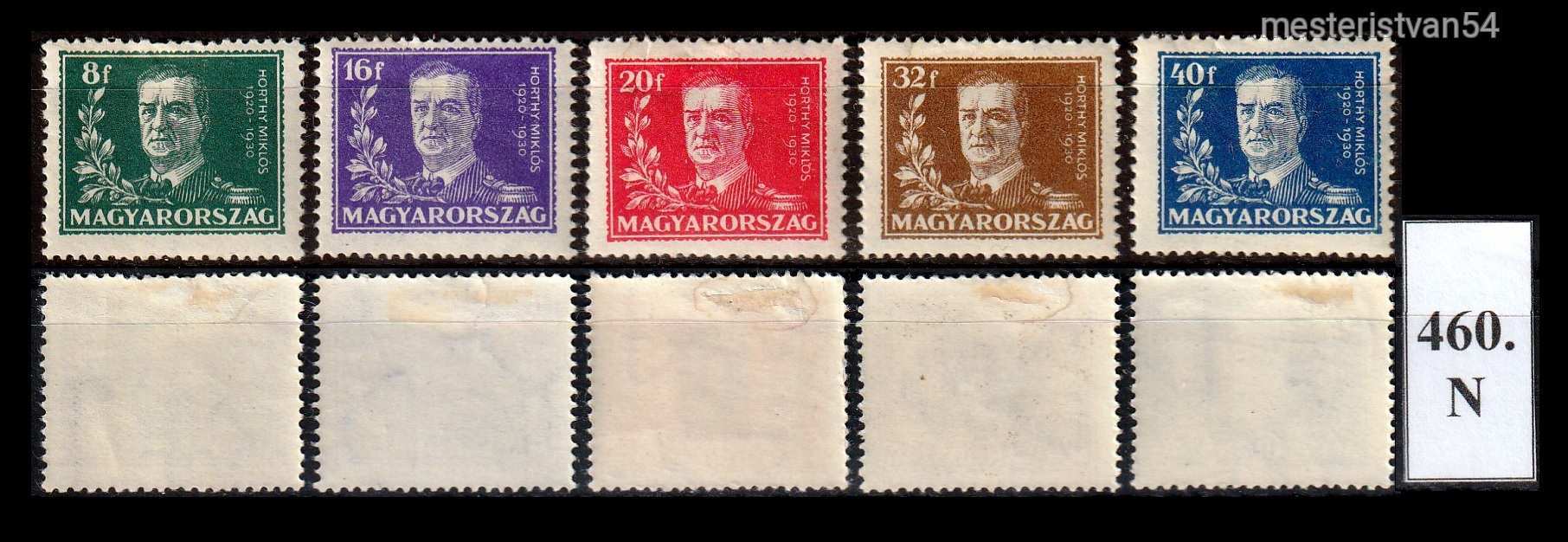 1930. Kormányzói 10 éves évforduló* N-460