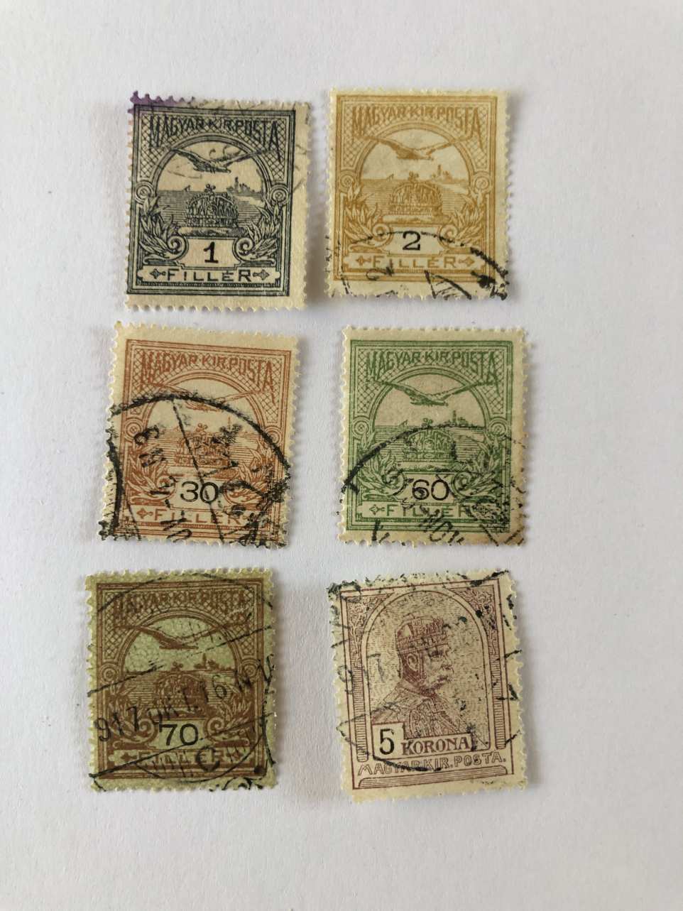 Magyar Kir. Posta 1913 6 darab