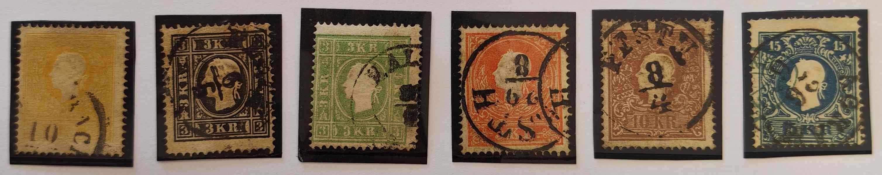 1858 Könyvnyomat Teljes Bélyegsor II-es Típus Dombornyomással!!!