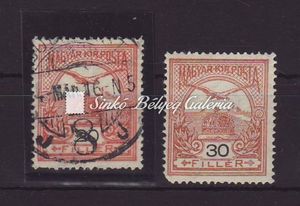 1913 Turul 20 filléres tévnyomat