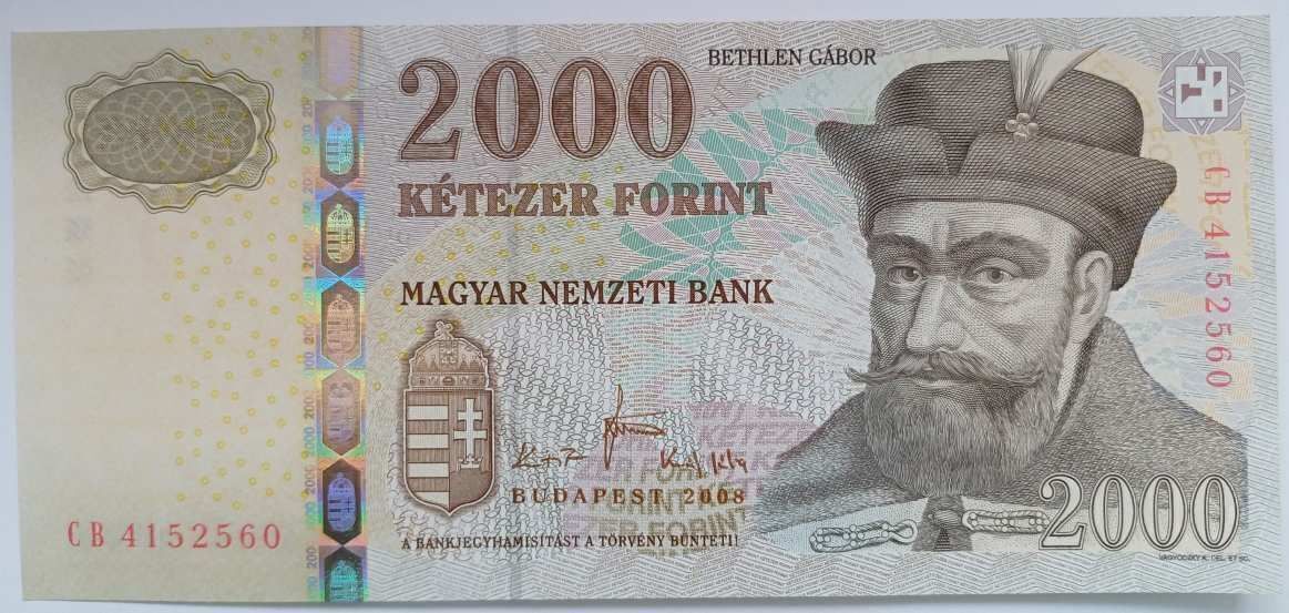 2000 forint 2008 UNC, CB