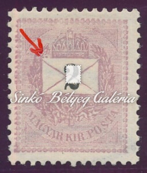 1889. Feketeszámú krajcáros 2kr bélyeg