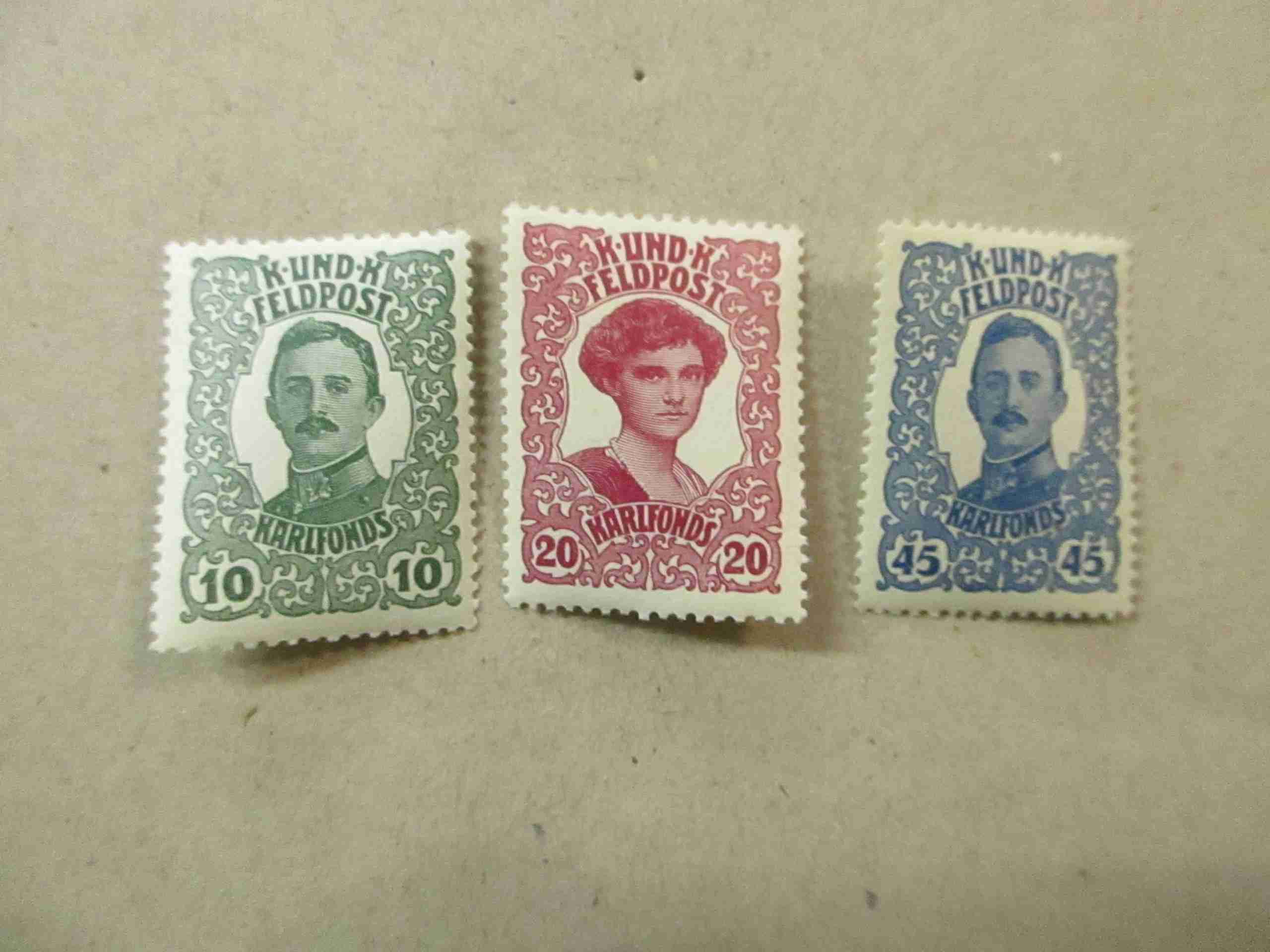1918. K.u K. katonai és tábori posta-Károly alapítvány ** sorozat   (35)