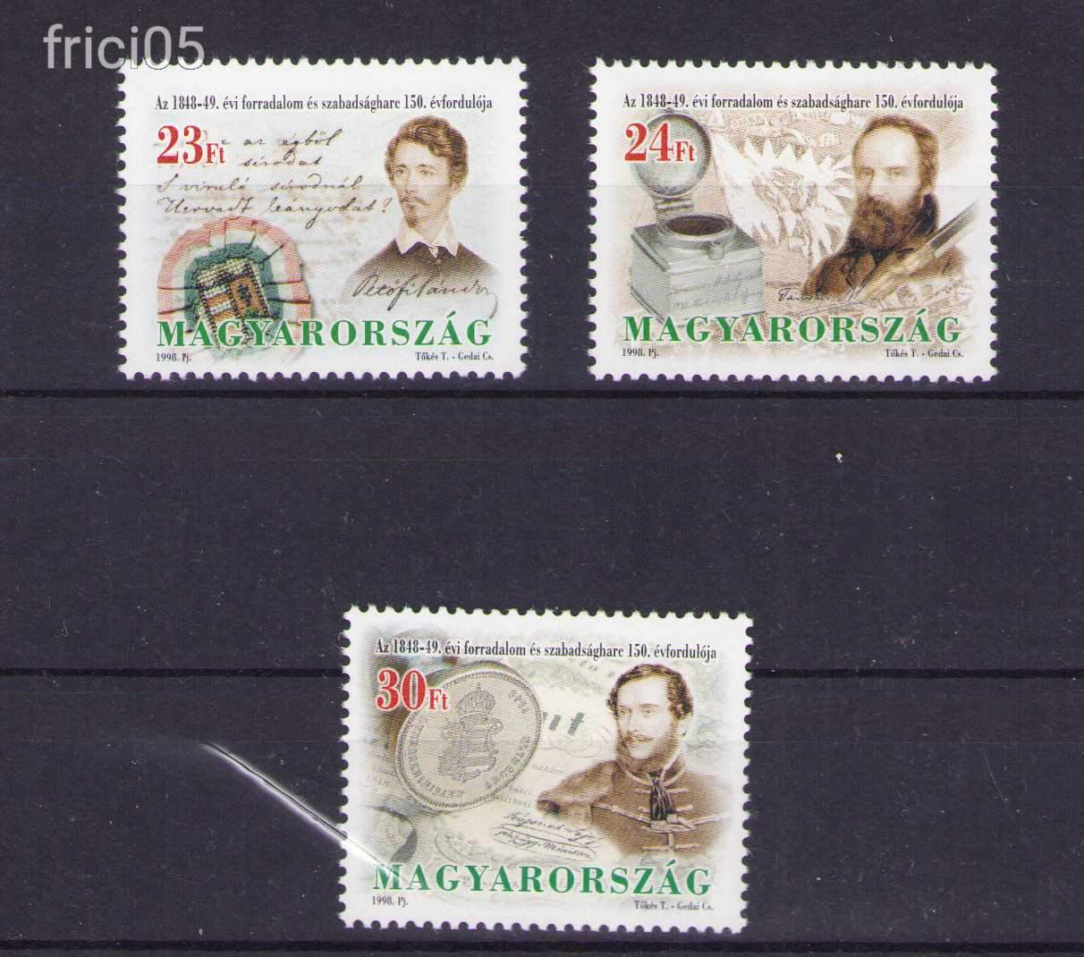 1998, Az 1948-49. évi Forradalom és Szabharc 150. évf.,  postatiszta sor