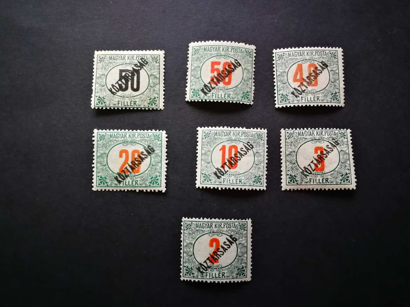 Magyarország 1919 Köztársaság Portó ** postatiszta H