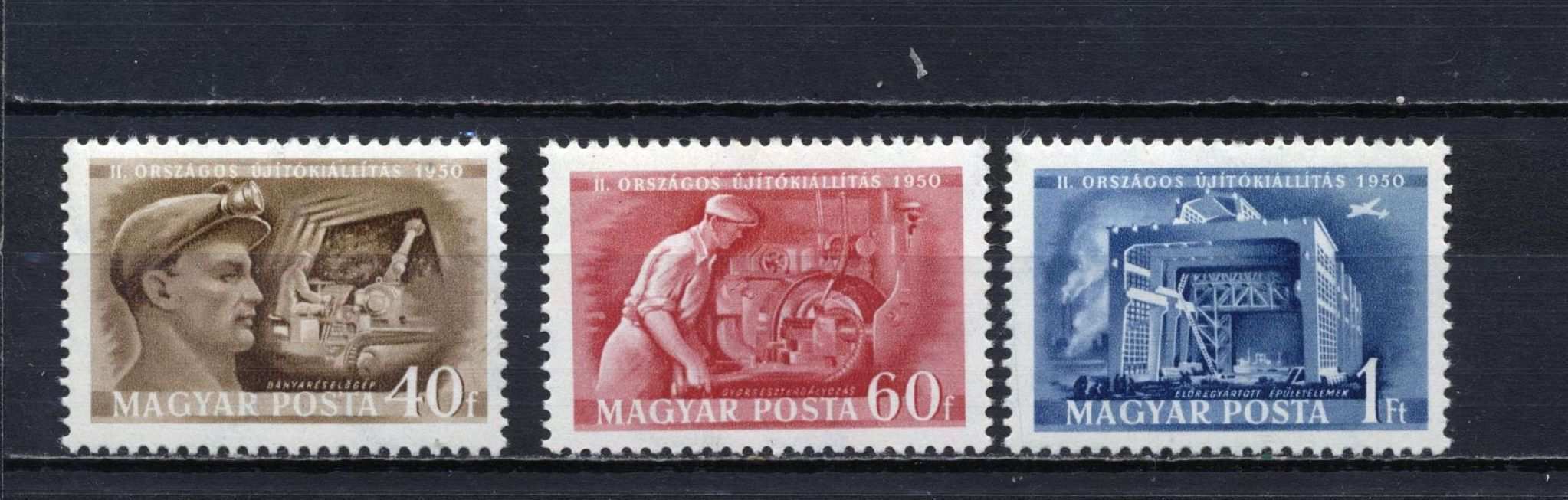 1950 Újítók postatiszta bélyegsor, kat.: 1200 Ft
