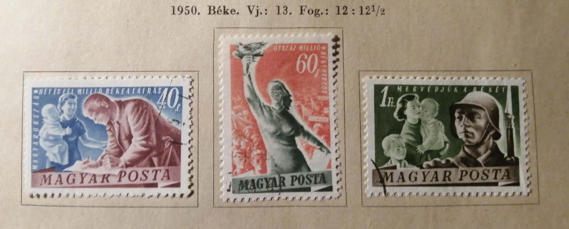 Magyarország, 1950, Béke sorozat