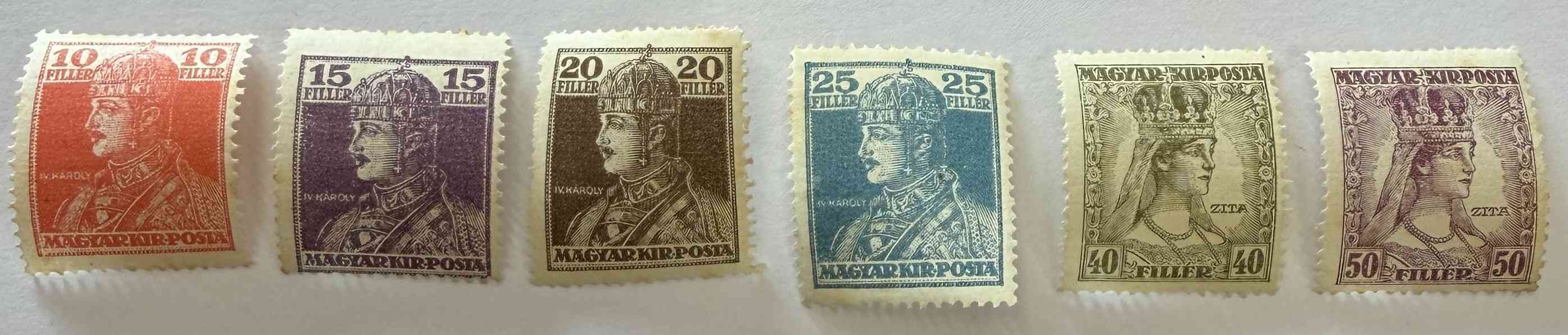 1918 Károly-Zita Bélyegsor