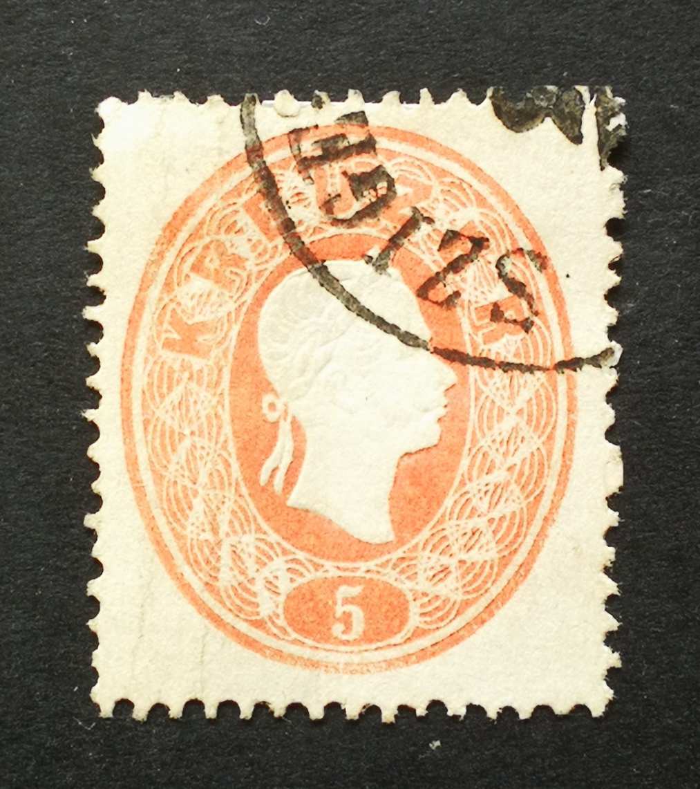 Magyarország 1861 Könyvnyomat 5 Kr. SZIGE(THVÁR) E2.28 Gudlin 50