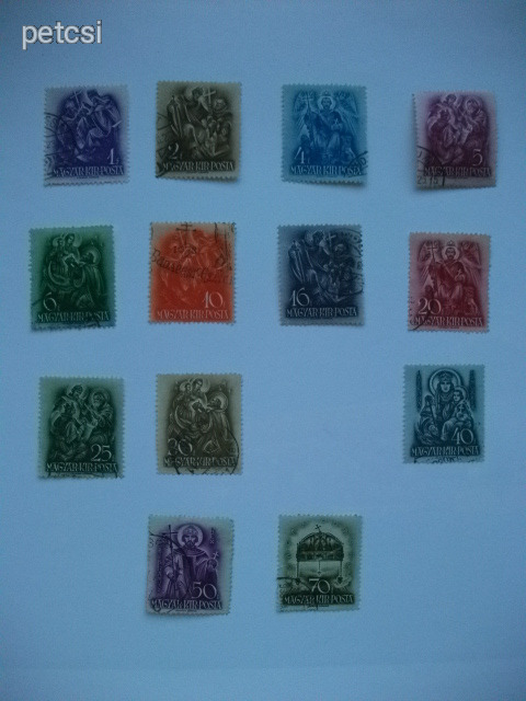 magyar bélyeg / bélyegsor szent istván 1938 hiányos 2