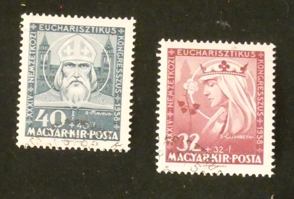 Eucharisztikus bélyeg pár 1938