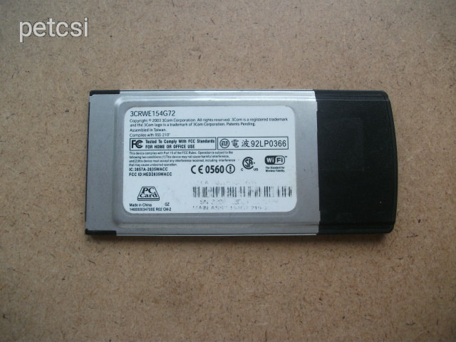 3com 3CRWE154G72 officeconnect wireless 11g PC card (meghosszabbítva ...