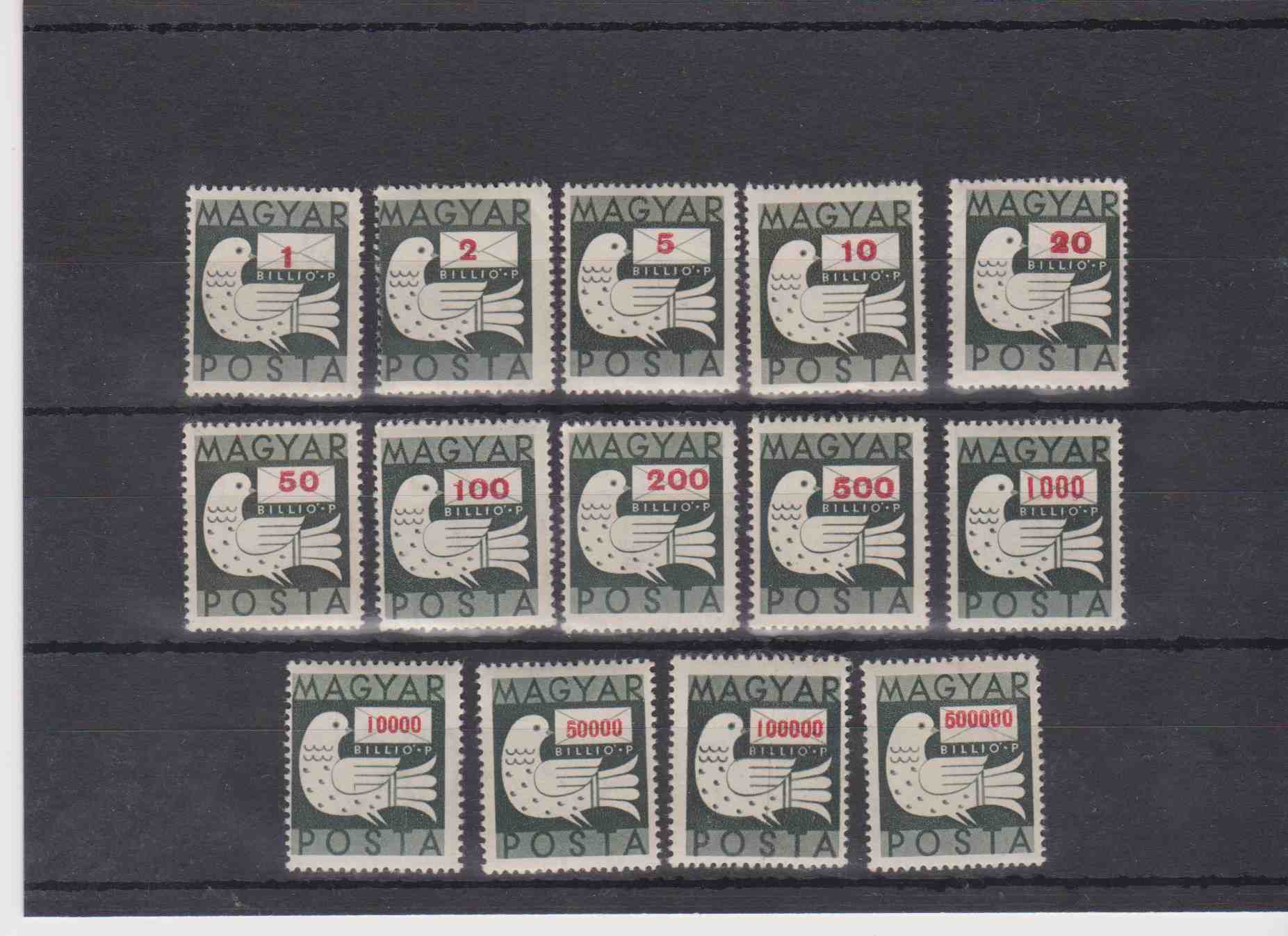 Magyarország 1946 ** Billiós postatiszta sor