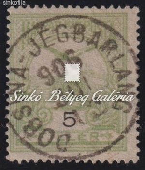 1906 Turul 5f belyeg DOBSINA-JEGBARLANG