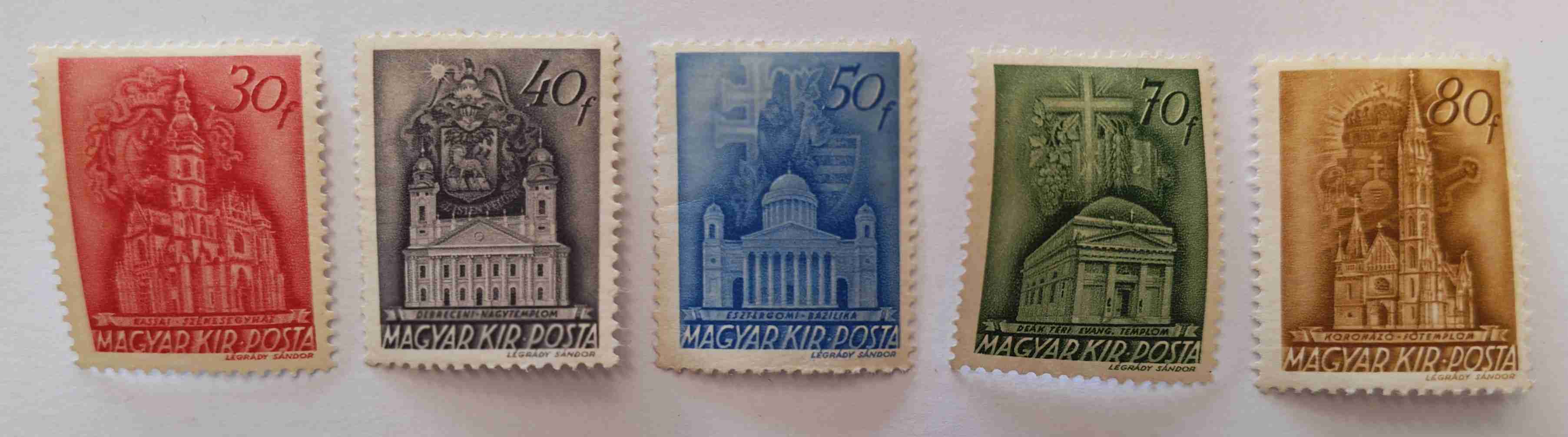 1943 Templom (III.) Teljes Bélyegsor (**)