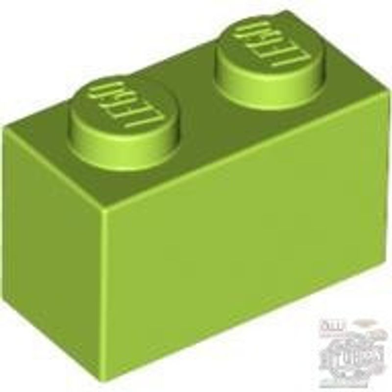 Lego Brick 1 X 2, Lime