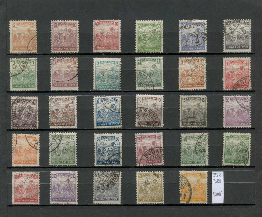 M71 Magyarország 1920 Arató Parlament 29 db-os sor MBK 352-380