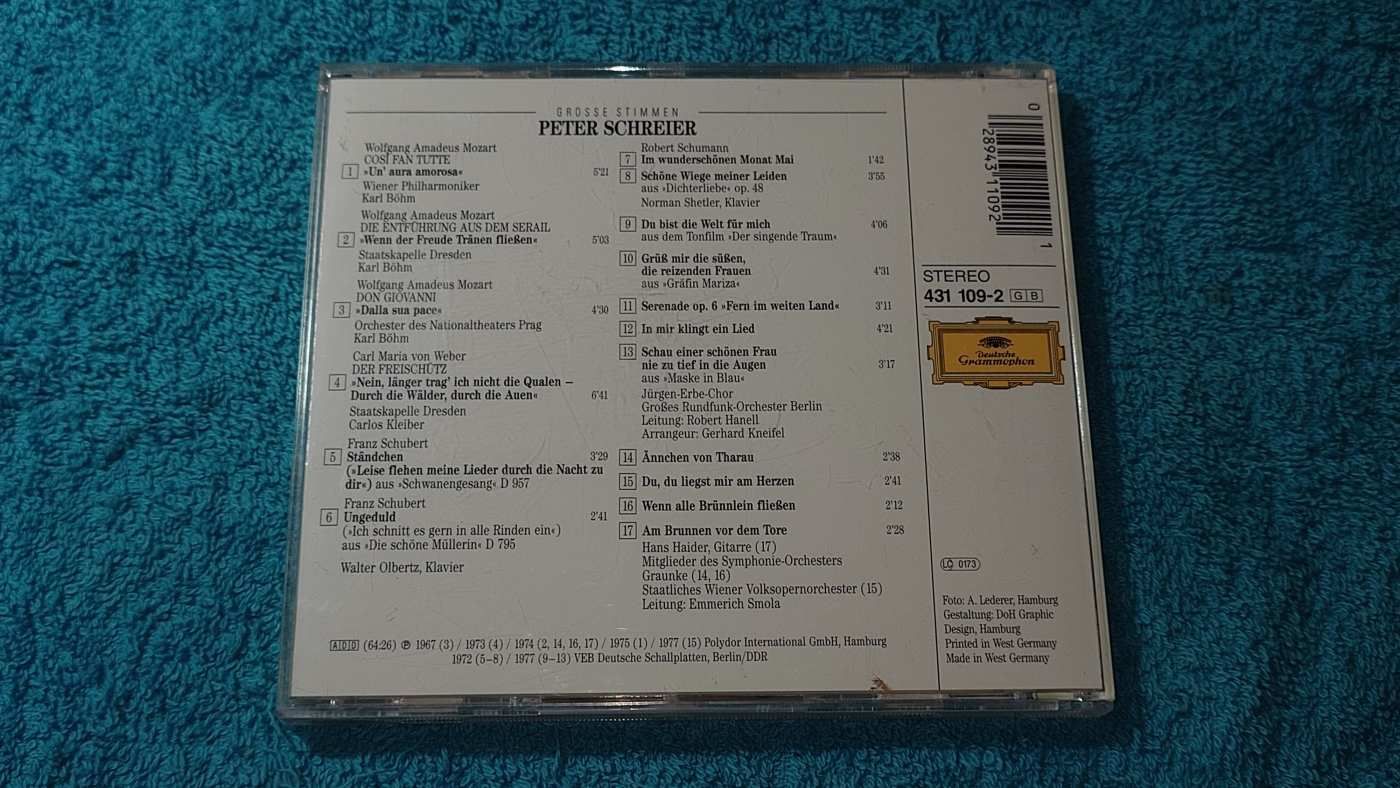 Peter Schreier &ndash; Grosse Stimmen CD
