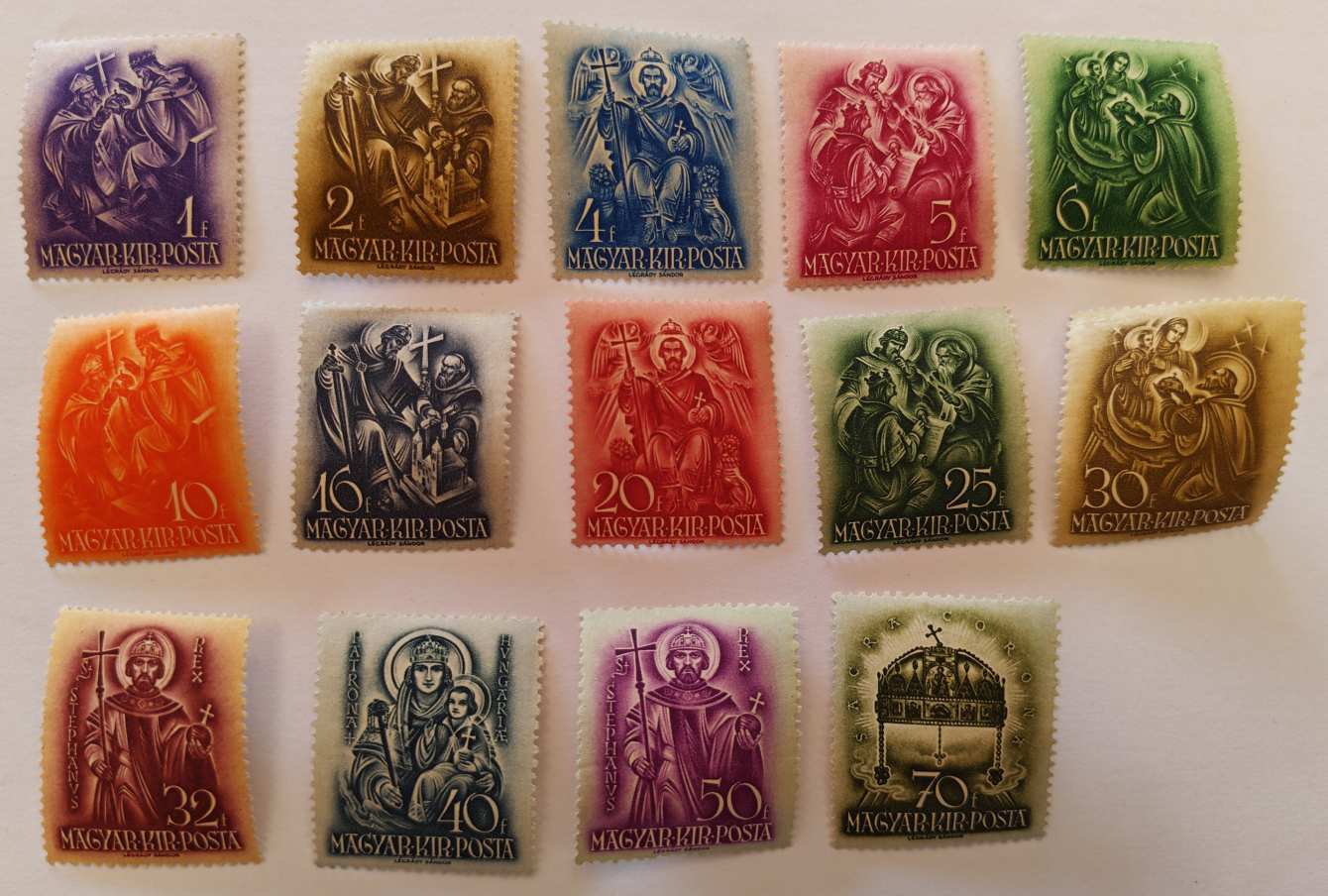 1938 Szent IStván (III.) Teljes Bélyegsor (**)!