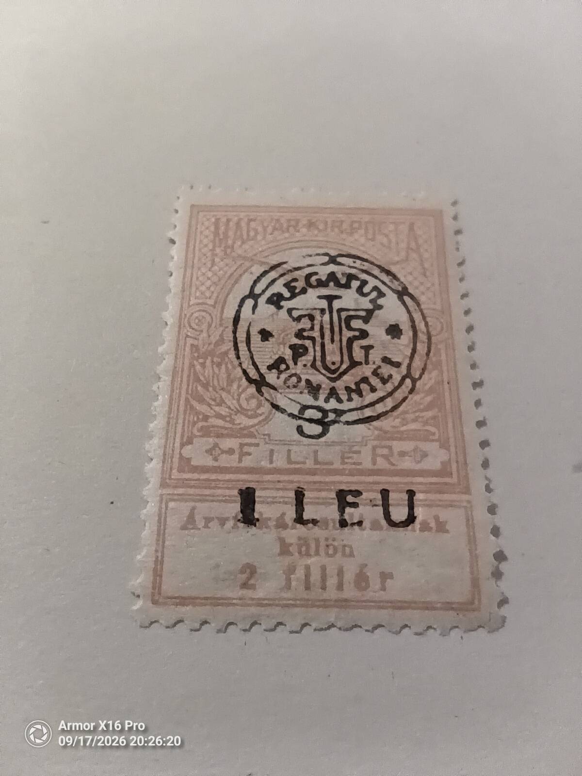 1919. kolozsvar arviz I. 3 filler megszallas garanciajellel