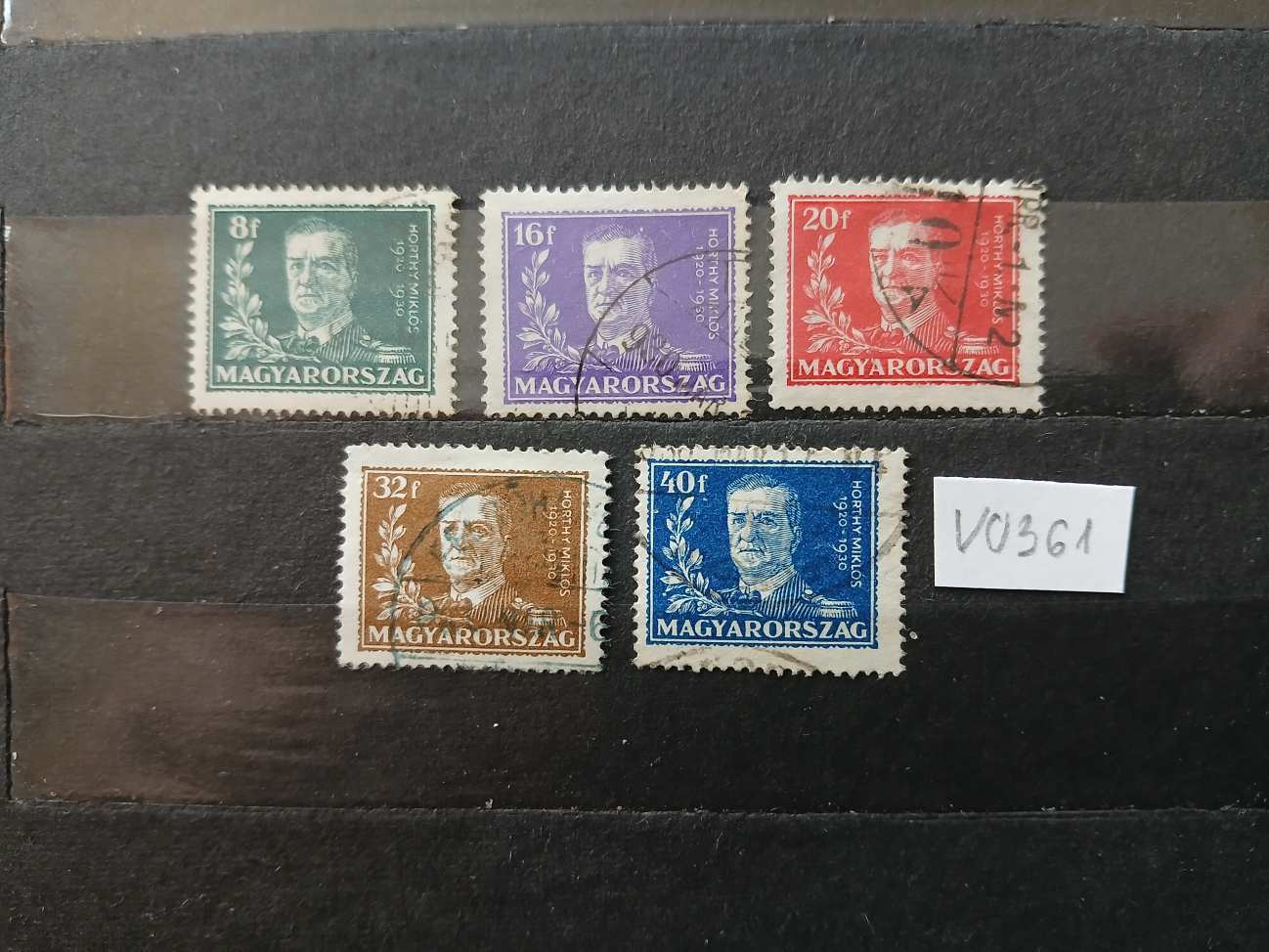 V0361 Magyar bélyeg 1930 492-496 bélyegzett