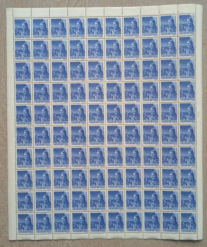magyar-belyeg-hadvezerek-toldi-miklos-1943-3-filleres-1-teljes-iv-nagyon-szep-allapotban