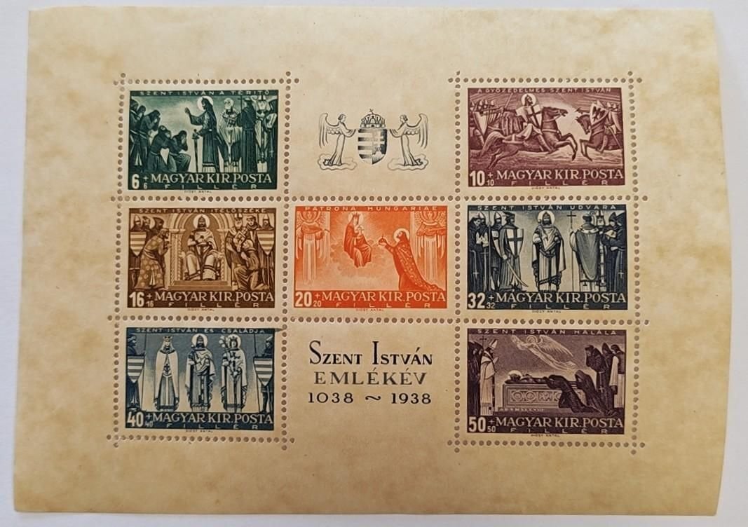1938 Szent István - Blokk Bélyeg (**)!