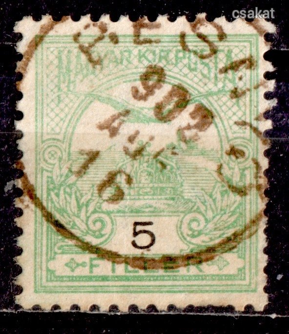 1900 turul BESNYŐ bélyegzés Fejér megye Gudlin E3.20 / 70 pont (b38)