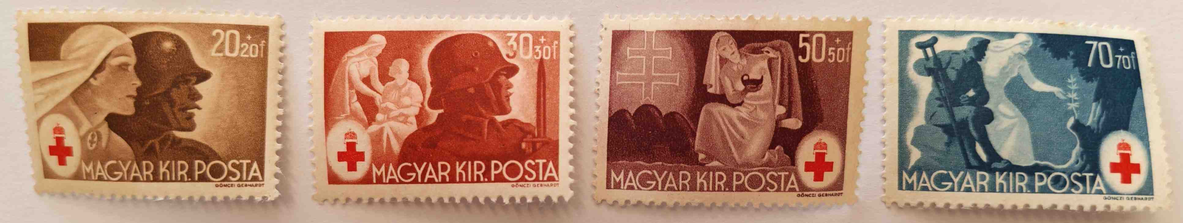 1944 Vöröskereszt (III.) Teljes Bélyegsor (**)