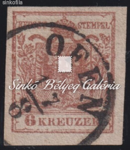 1850. Könyvnyomat 6kr, OFEN